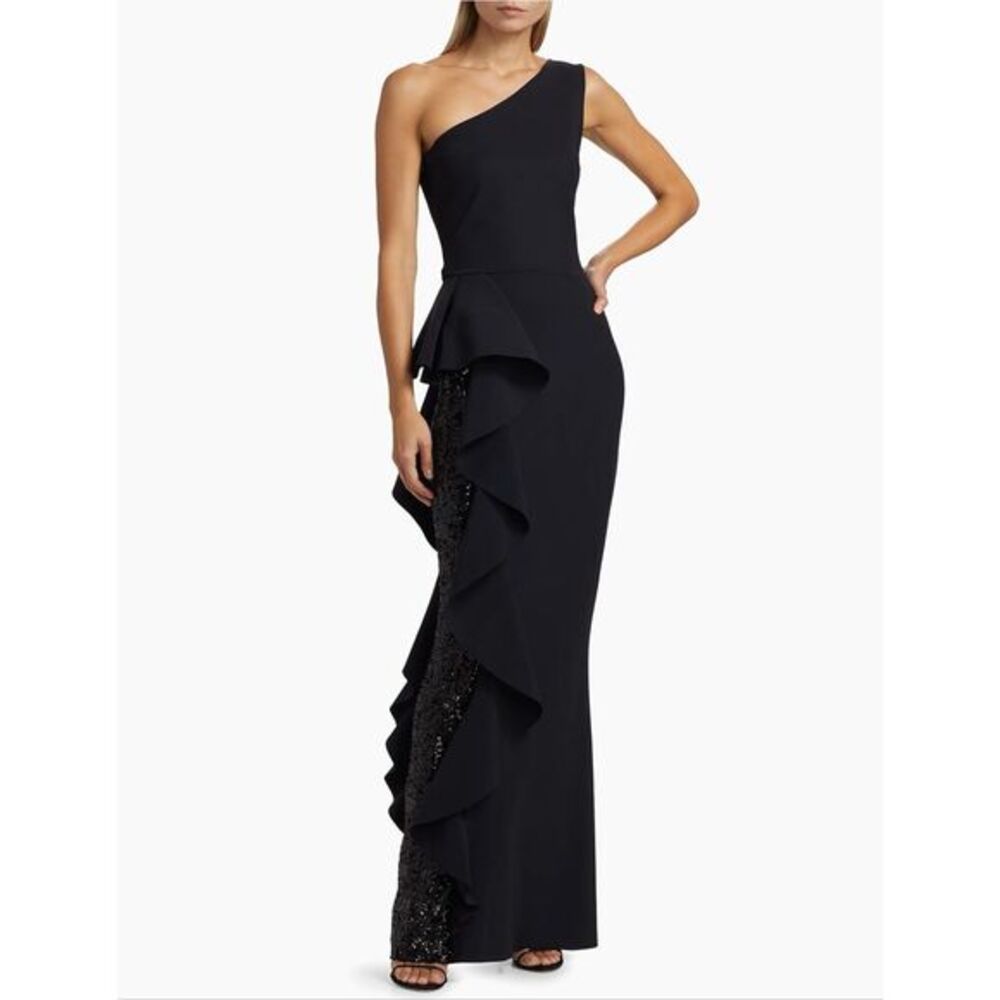 Chiara Boni La Petite Robe Yulya Paillettes Sequined One-Shoulder Gown US 18 $15